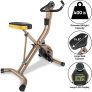 EXERPEUTIC Gold Heavy Duty Foldable Exercise Bike- Price Tracker