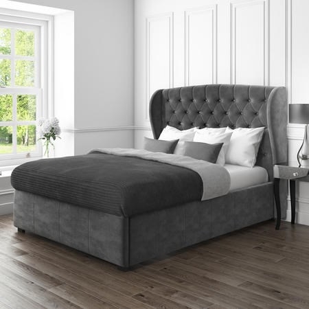 Safina Wingback Double Ottoman Bed -Price Tracker